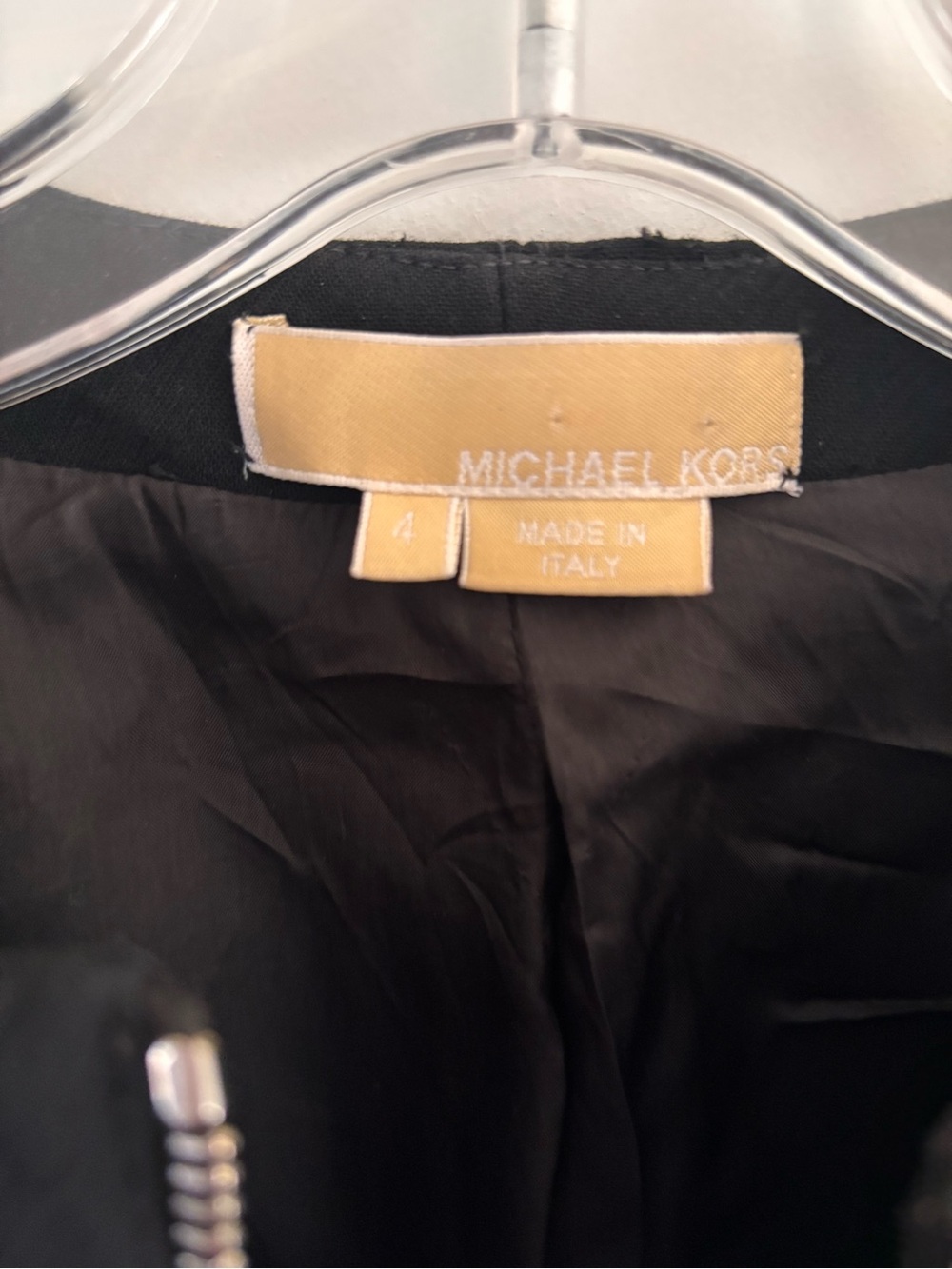 Michael Kors Black Jacket with Gold Label Tag